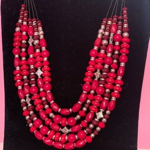 Premier Designs - Red & Black Necklace